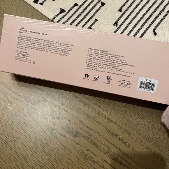 Lange Le Vita Ceramic Straightening Brush - OS - NWT - Picture 4 of 4